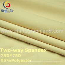 75D Polyester Spandex Tissu de teinture pour habillement Textile (GLLML236)